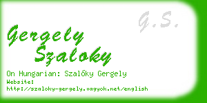 gergely szaloky business card