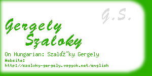 gergely szaloky business card